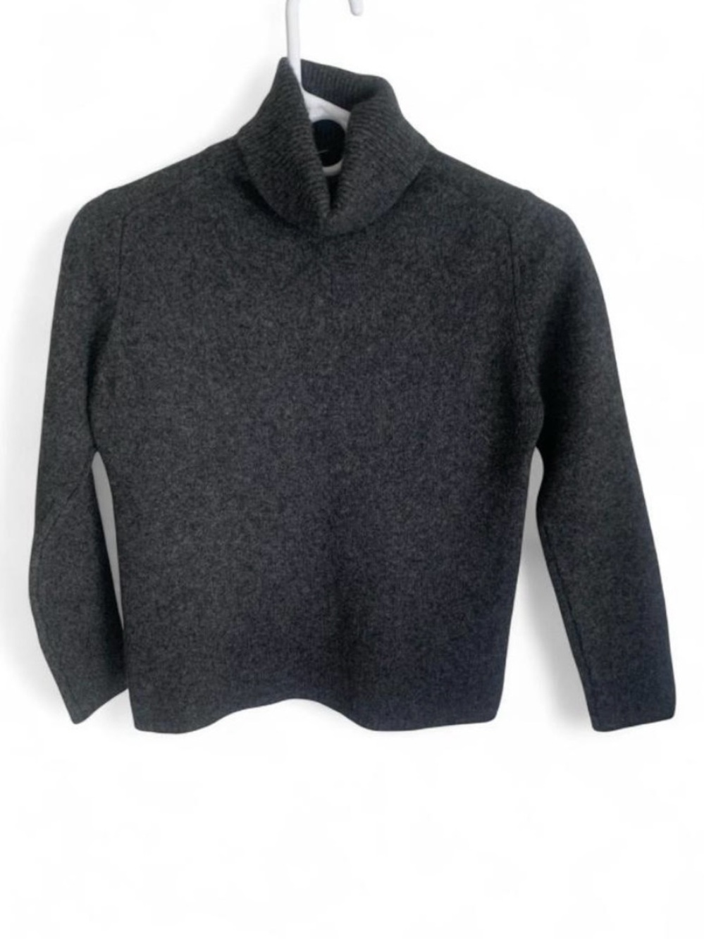 Sutton Studio gray cashmere turtleneck knit sweater Size S cozy soft preppy chic
